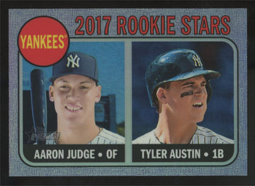 2017 Topps Heritage Aaron Judge/Tyler Austin Rookie Stars Purple Refractor #214