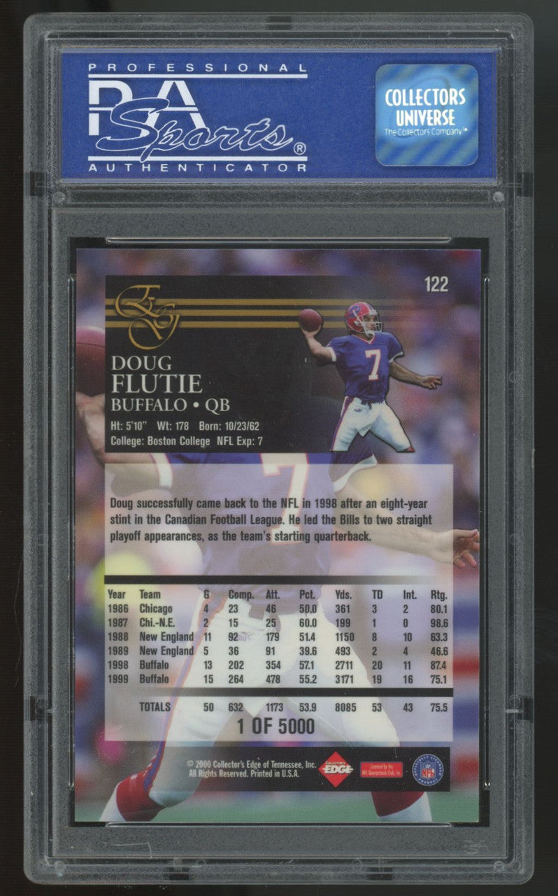 2000 Collector's Edge Graded Doug Flutie Uncirculated /5000 #122 PSA 10