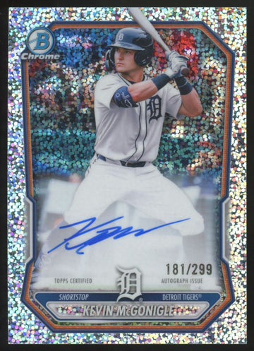 2026 Bowman Chrome Kevin McGonigle Prospect Speckle Refractor Auto /299 #CPA-KMC