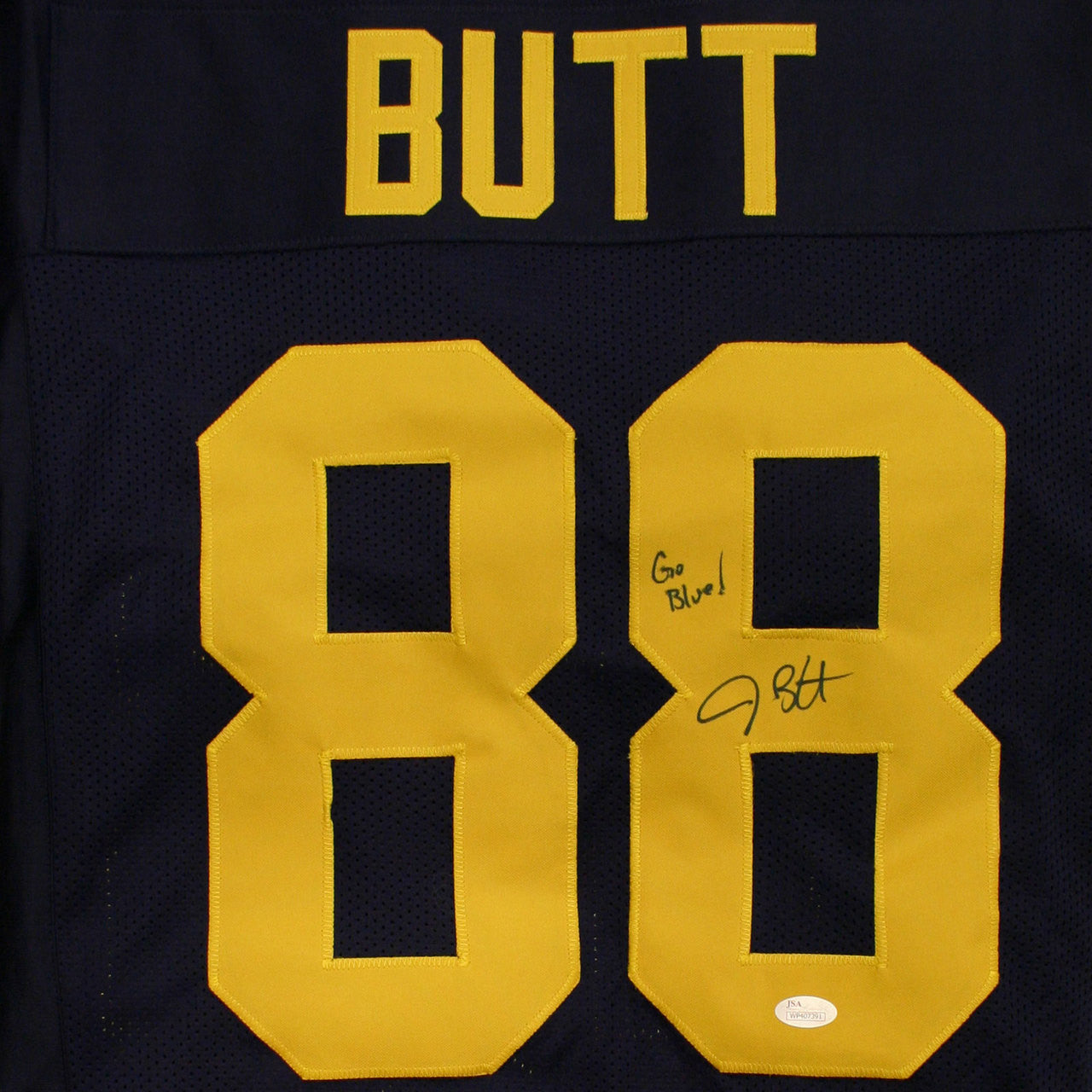 MM-Butt Auto Jersey Inscr JSA