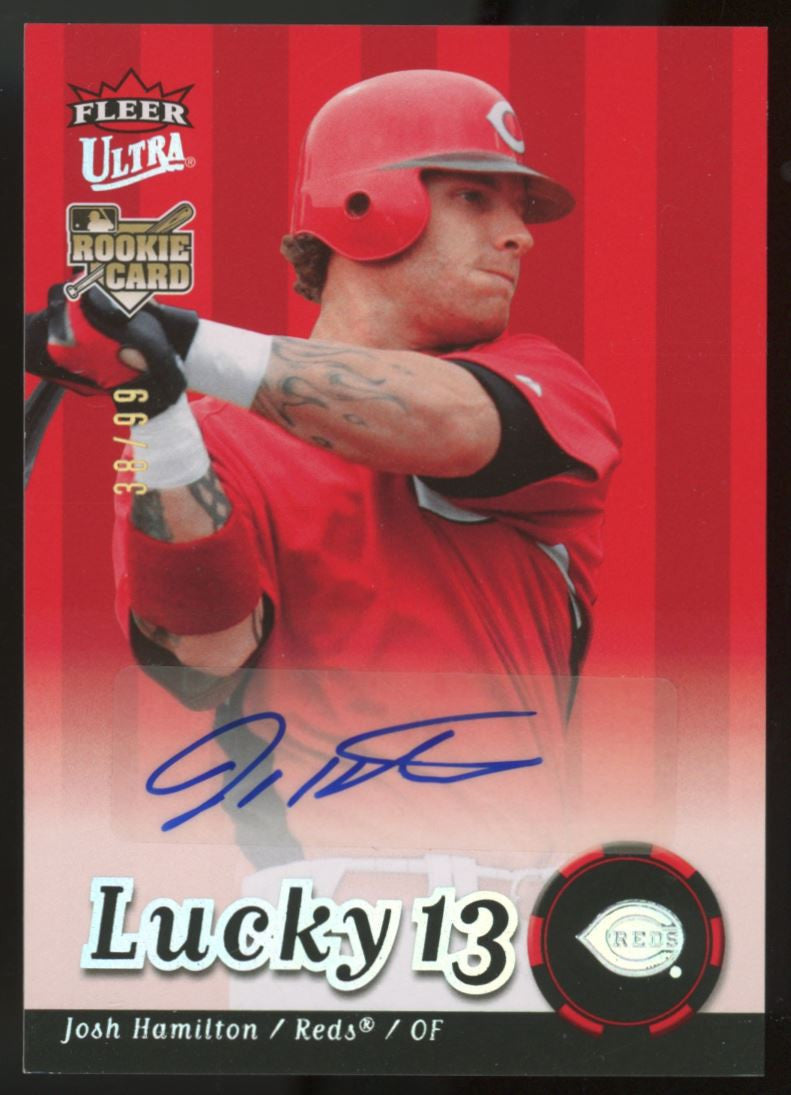 2007 Fleer Ultra Josh Hamilton Lucky 13 RC Auto /99 #238