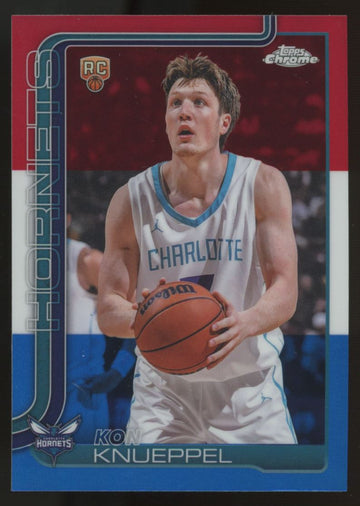 2025-26 Topps Chrome Kon Knueppel RC Red White Blue Refractor #254