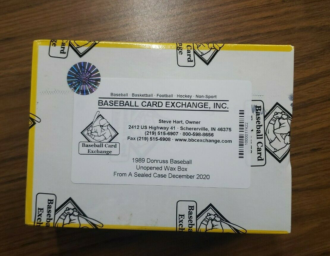 1989 Donruss Baseball BBCE Sealed Wrapped Box FASC From a Sealed Case Clean Box!