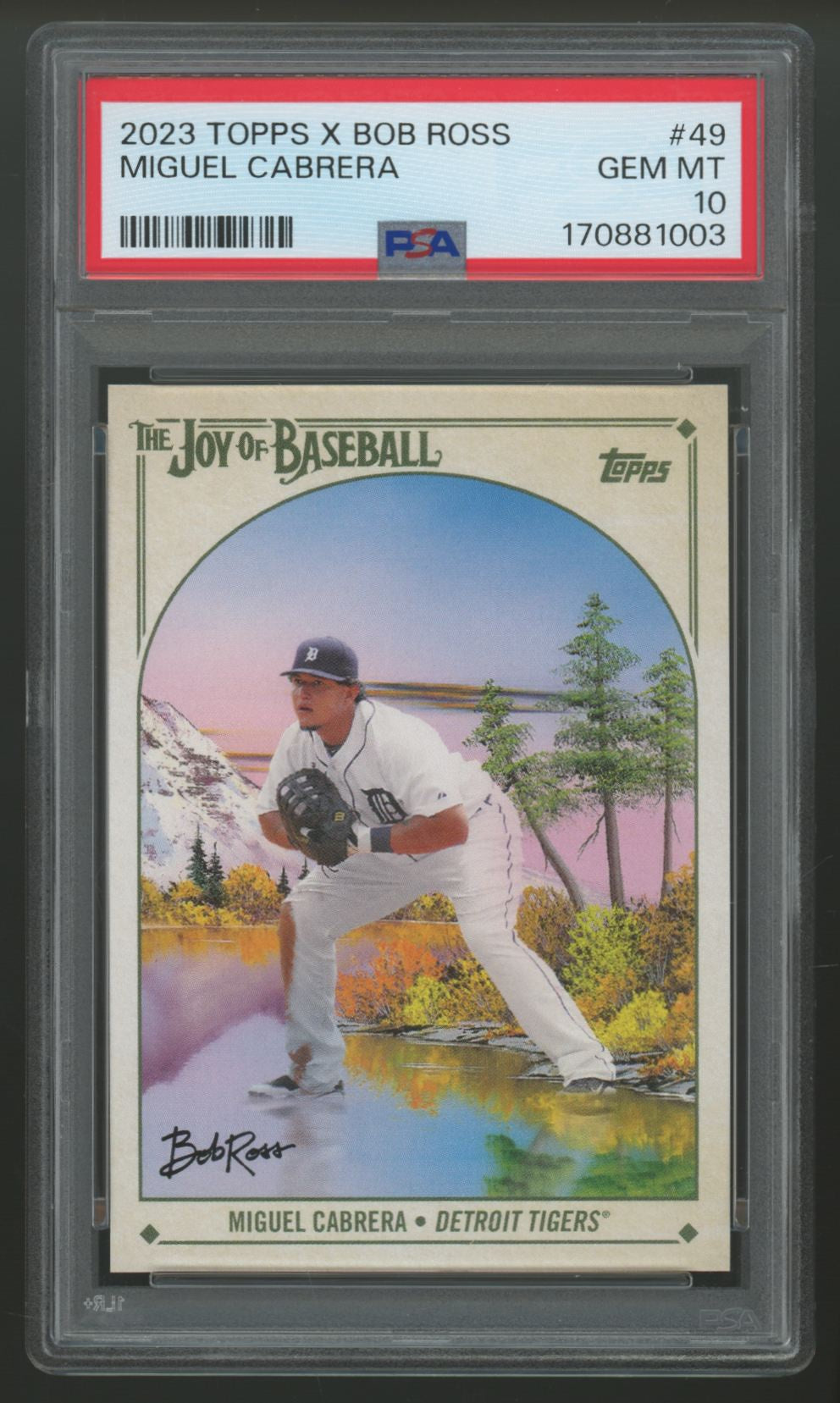 2023 Topps X Bob Ross Miguel Cabrera #49 PSA 10