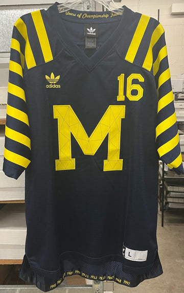 Denard Robinson Blue Under The Lights Michigan Jersey Large