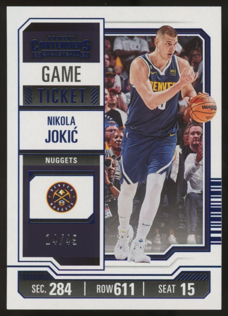 2023-24 Contenders Nikola Jokic Game Ticket Blue /49 #1