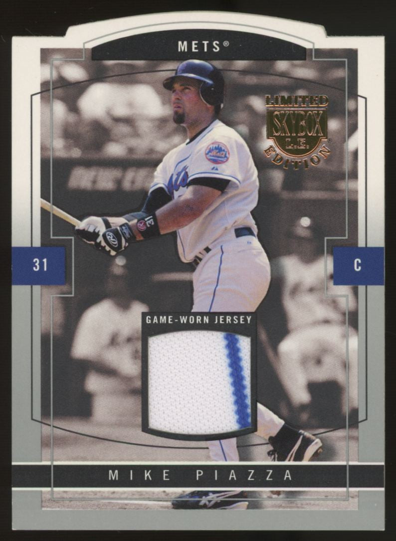 2004 Fleer Skybox Mike Piazza Limited Edition Game-Worn Jersey Silver Proof /50