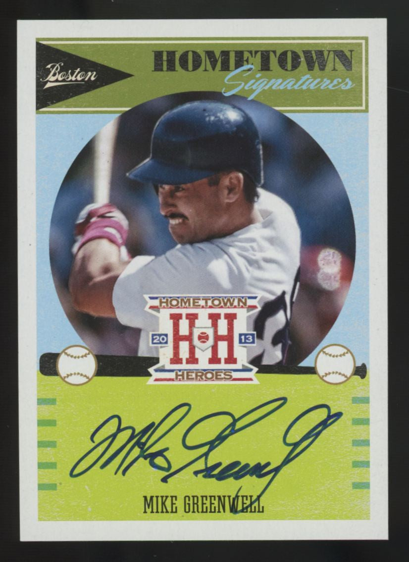 2013 Panini Hometown Heroes Mike Greenwell Auto #HSMG