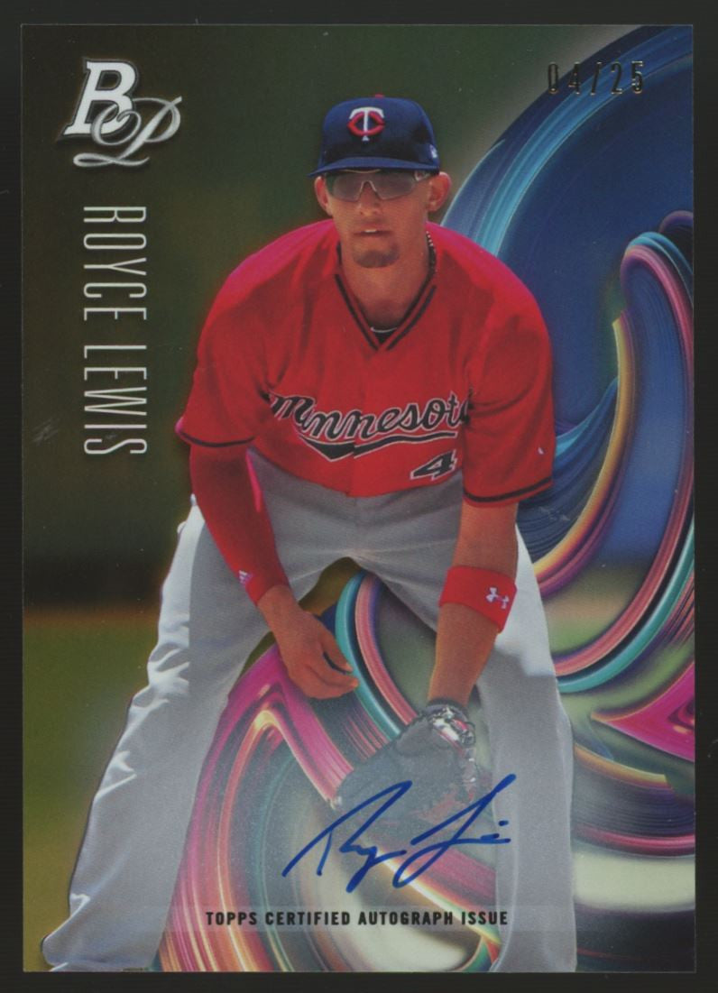 2018 Bowman Platinum Royce Lewis Auto Orange /25 #TOP-5