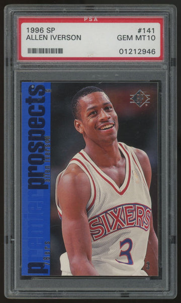 1996-97 Upper Deck SP Allen Iverson RC Premier Prospect #141 PSA 10