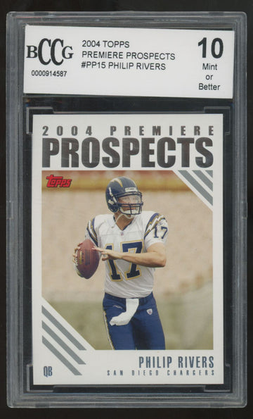 2004 Topps Premier Prospects Philip Rivers Prospects #PP15 BCCG 10