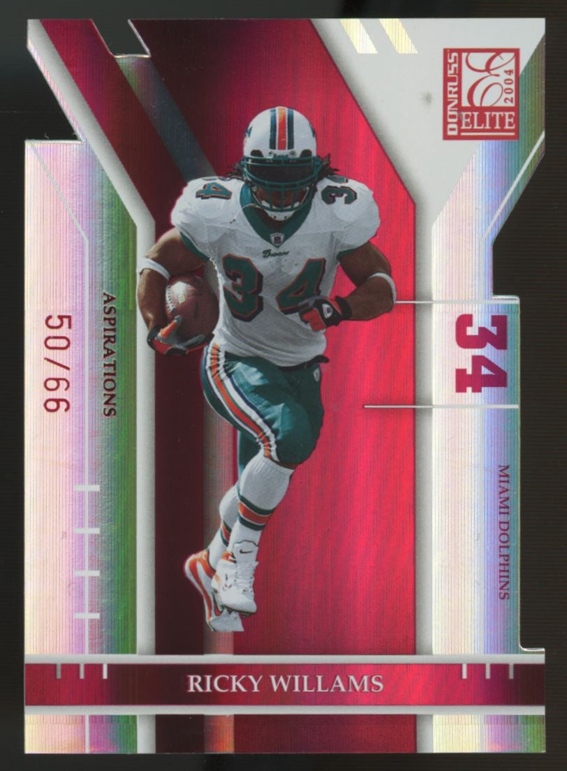 2004 Donruss Elite Ricky Williams Aspirations Die Cut /66 #51