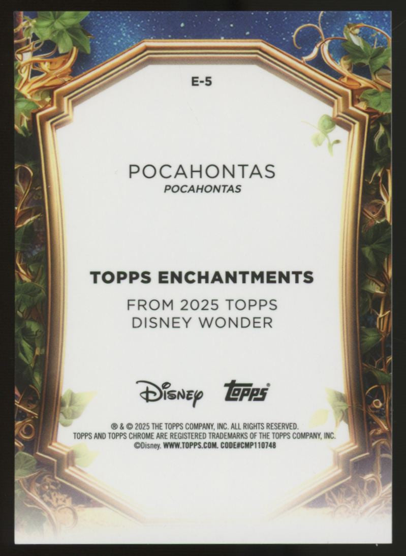 2025 Topps Disney Wonder Pocahontas Enchantments Chrome Refractor #E-5