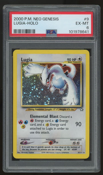 2000 Pokemon Lugia Neo Genesis Holo #9 PSA 6