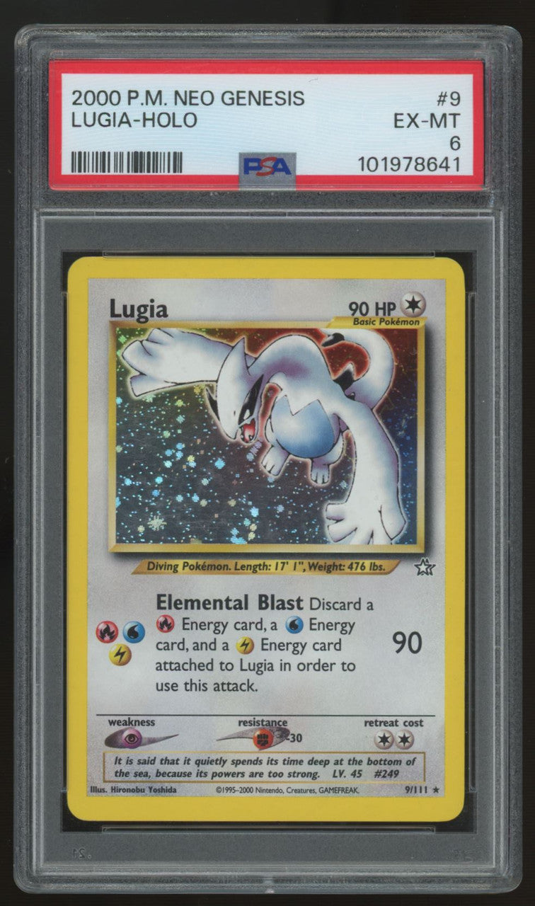 2000 Pokemon Lugia Neo Genesis Holo #9 PSA 6