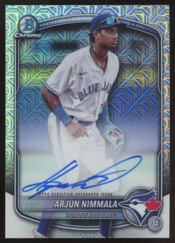 2025 Bowman Chrome Mega Arjun Nimmala Prospect Auto #BMA-AN