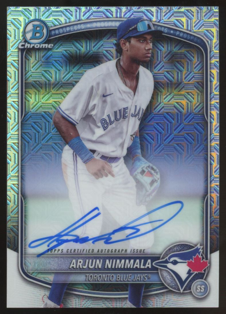 2025 Bowman Chrome Mega Arjun Nimmala Prospect Auto #BMA-AN