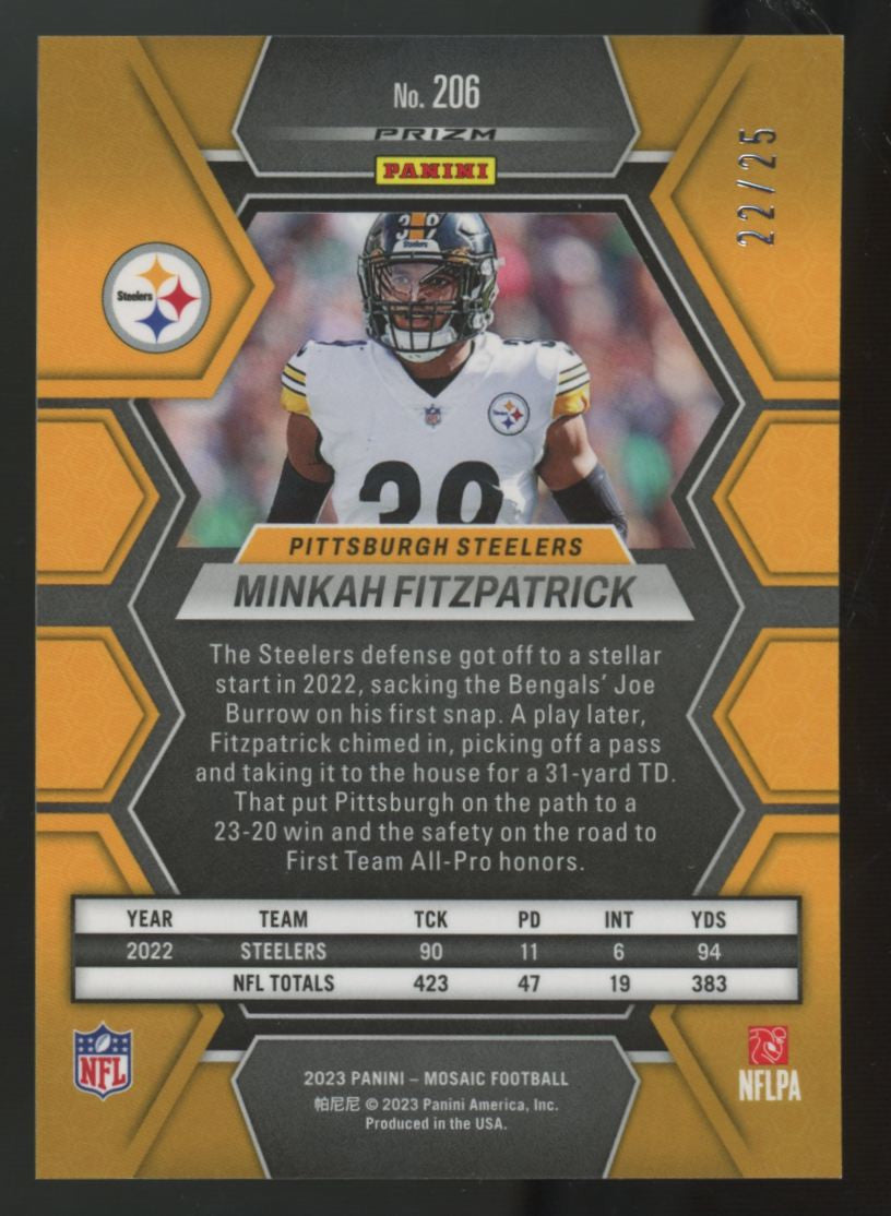 2023 Mosaic Minkah Fitzpatrick White /25 #206