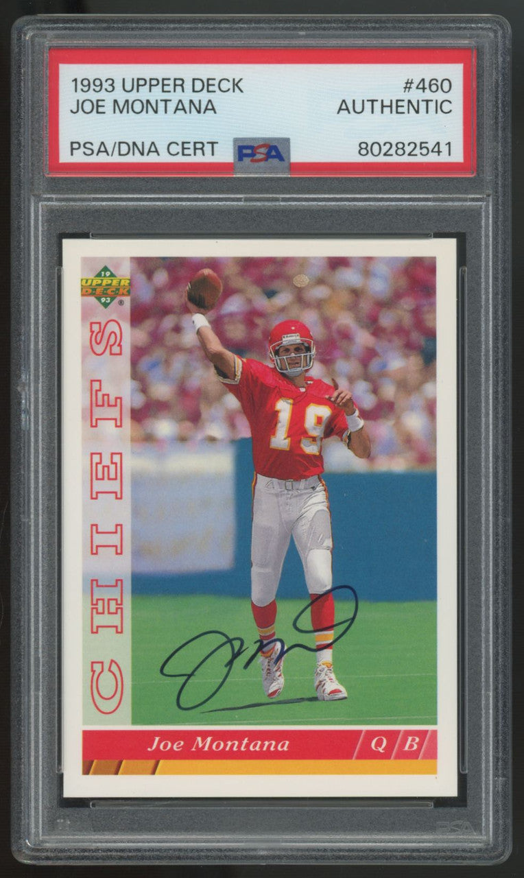 1993 Upper Deck Joe Montana Signed Auto PSA/DNA Certified Authentic #460