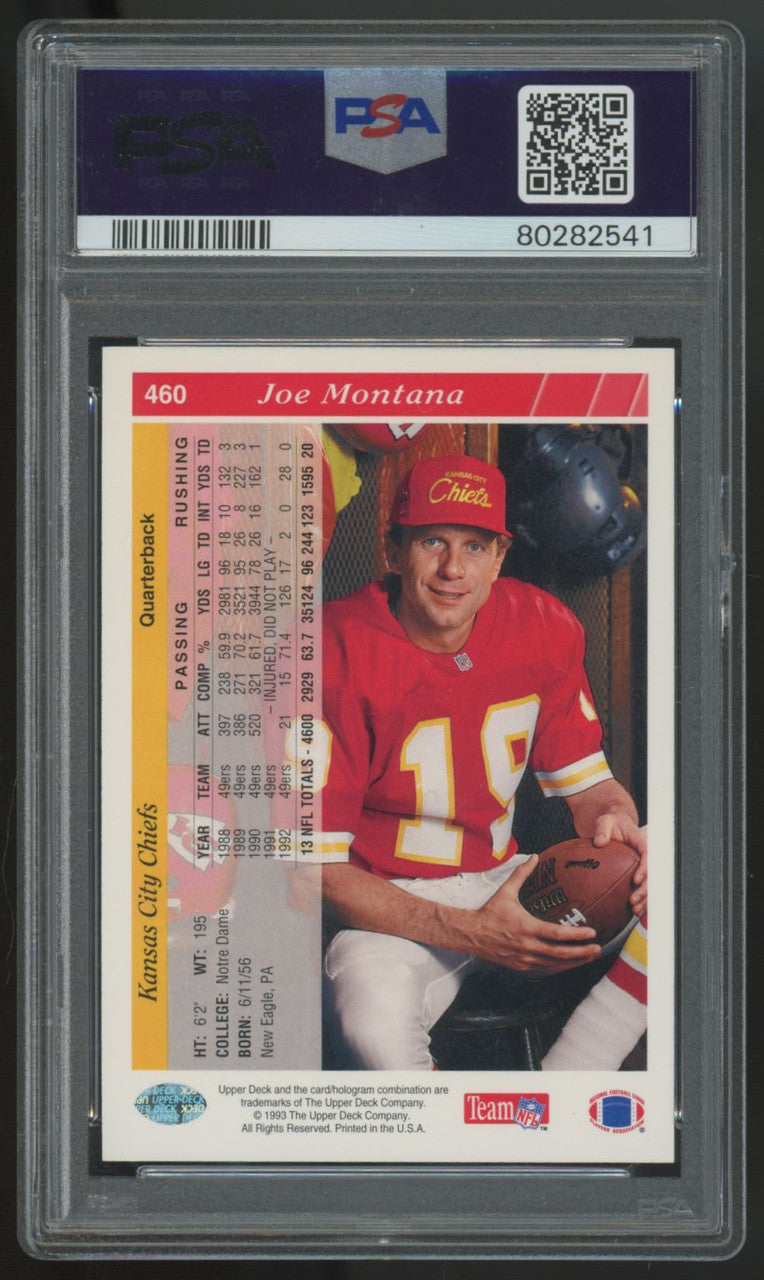 1993 Upper Deck Joe Montana Signed Auto PSA/DNA Certified Authentic #460