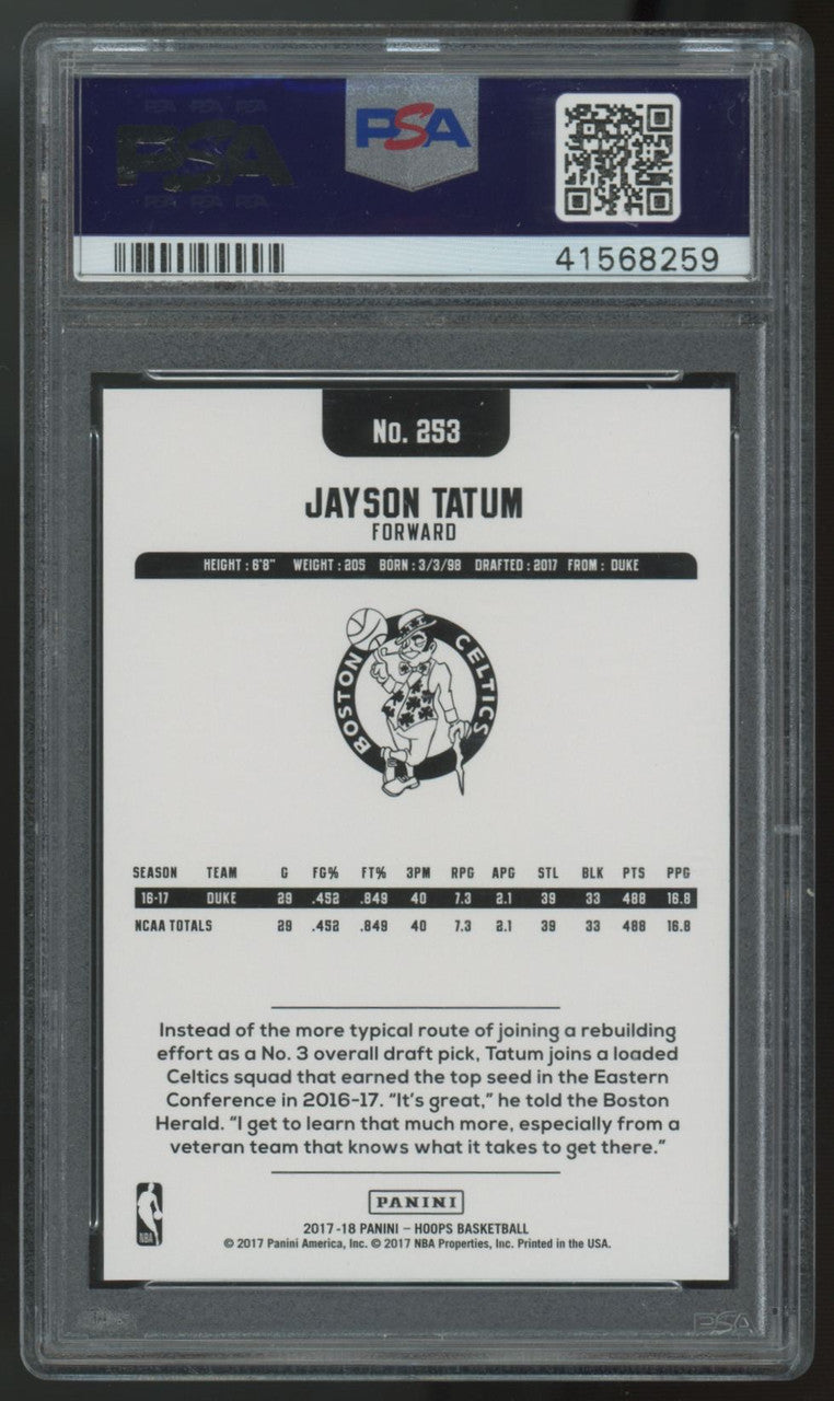 2017-18 Panini Hoops Jayson Tatum RC #253 PSA 10 *259