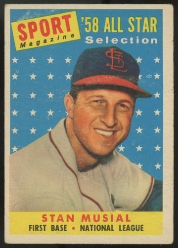 1958 Topps Stan Musial All Star #476 VG/EX