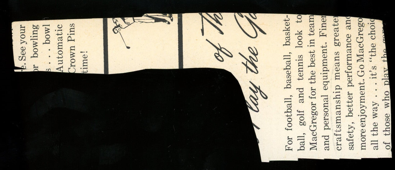 Joe DiMaggio Cut Signature Signed Autographed Magazine Clipping JSA