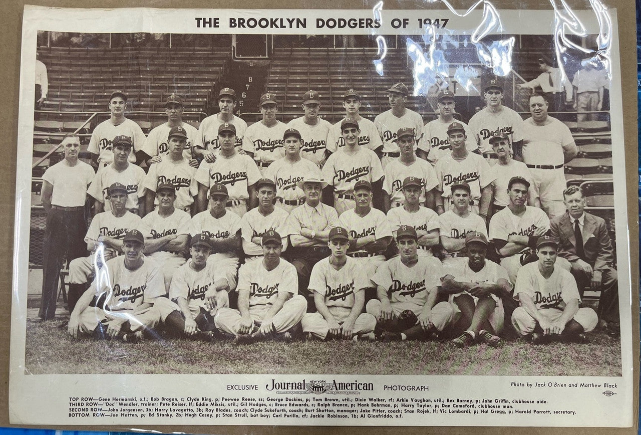 1947 Journal American Brooklyn Dodgers Premium Jackie Robinson RC Year