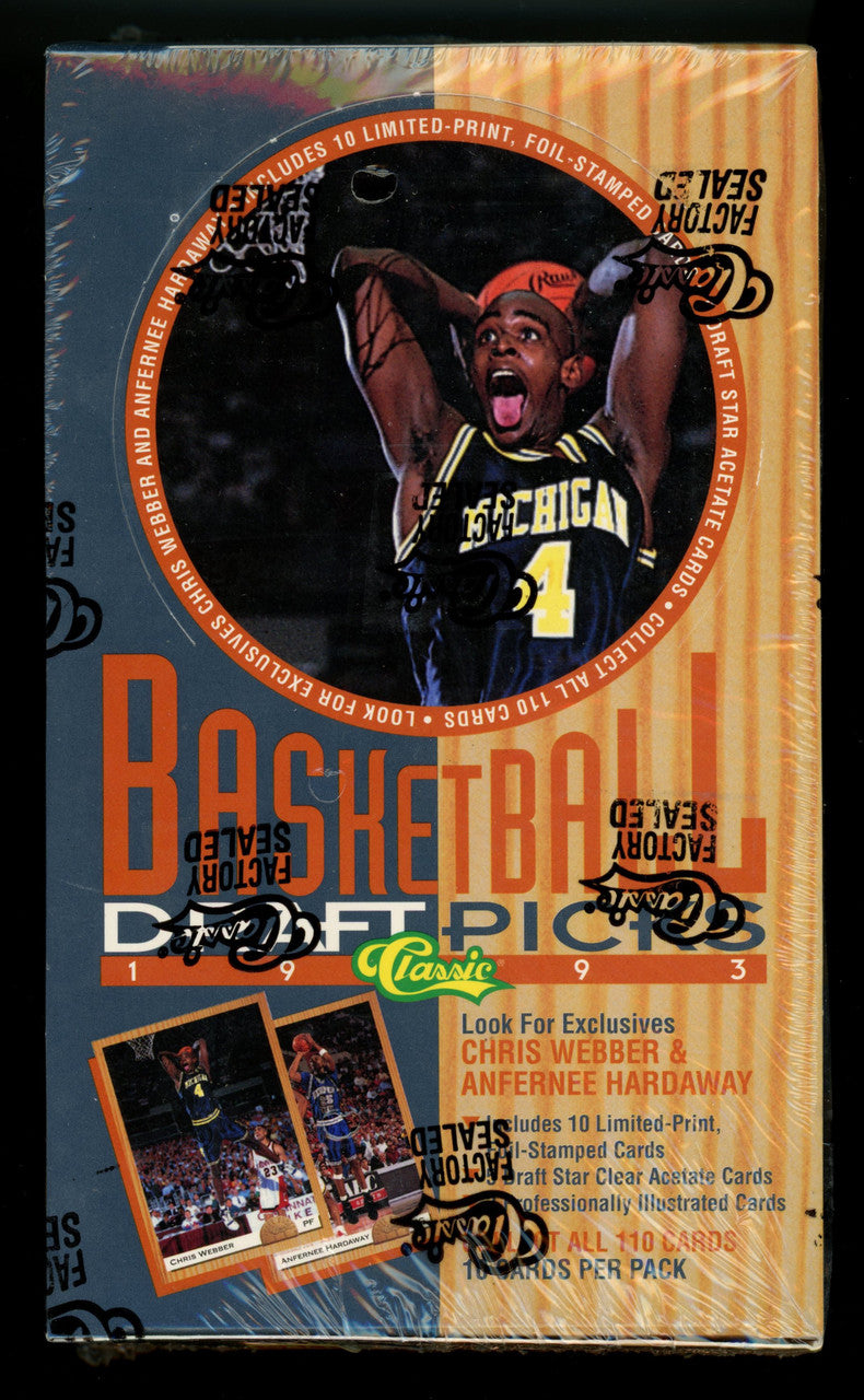 1993 Classic Basketball Draft Picks Factory Sealed Box