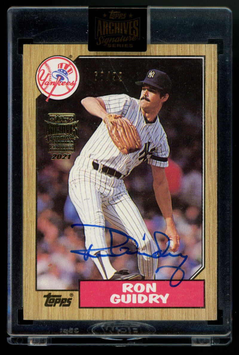2021 Topps Archives Signature Series Ron Guidry 1987 Topps Auto /99 #375