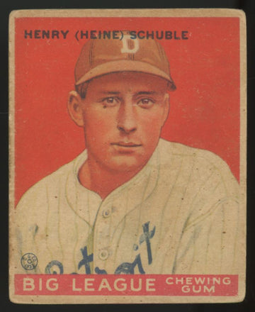 1933 Goudey Henry "Heinie" Schuble #4 G/VG