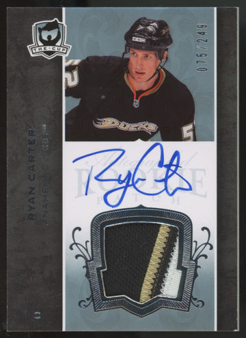 2007-08 Upper Deck The Cup Ryan Carter RC Patch Auto RPA /249 #163