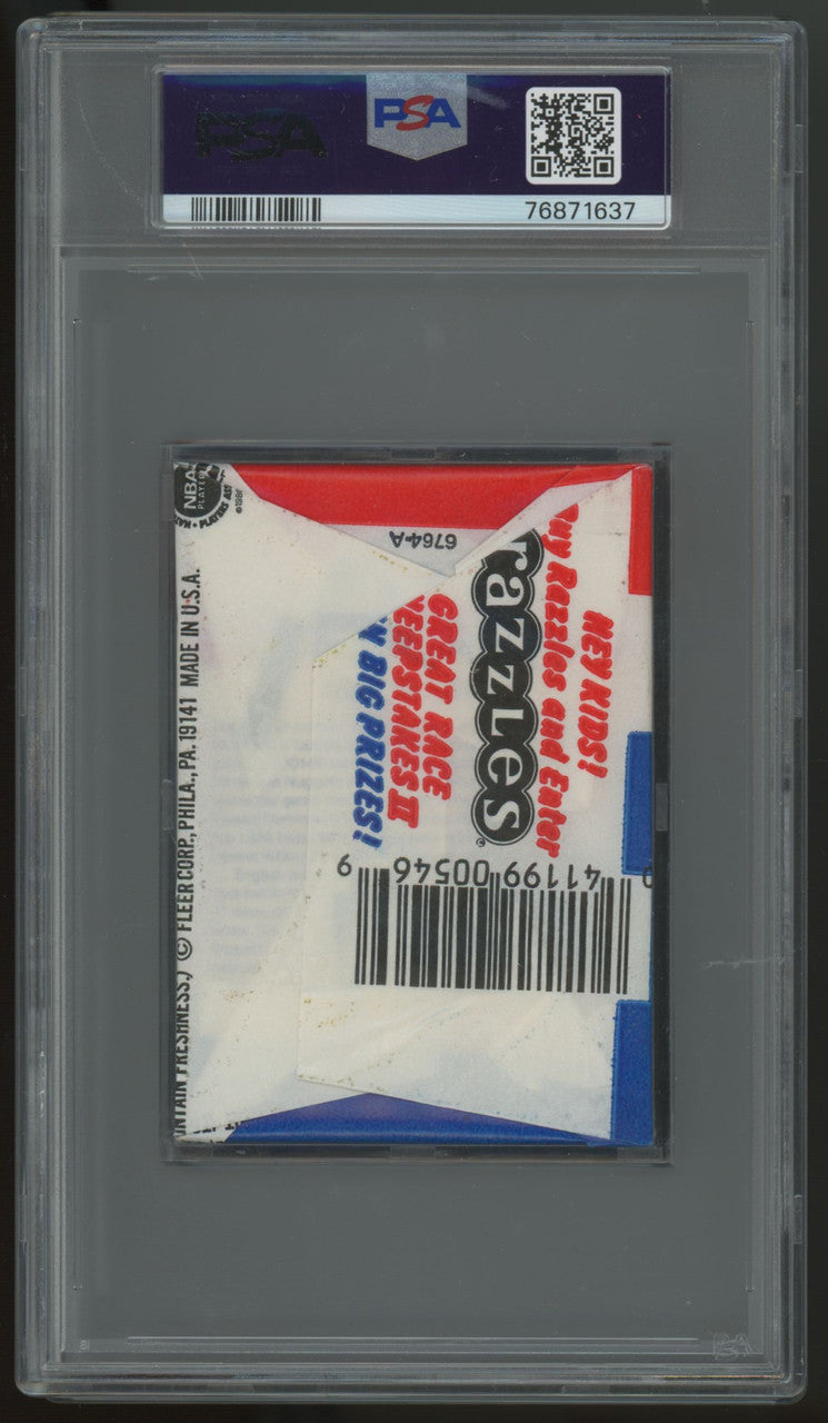 1986/87 Fleer Basketball Pack Alex English Back PSA 8 *637