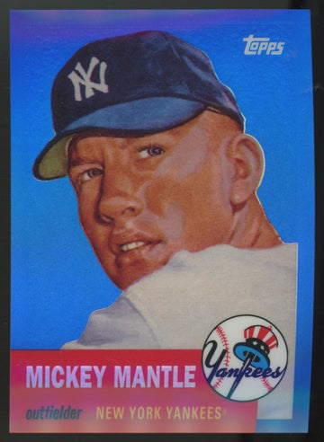 2008 Topps Mickey Mantle Reprint Blue Refractor #MMR-53 "I"