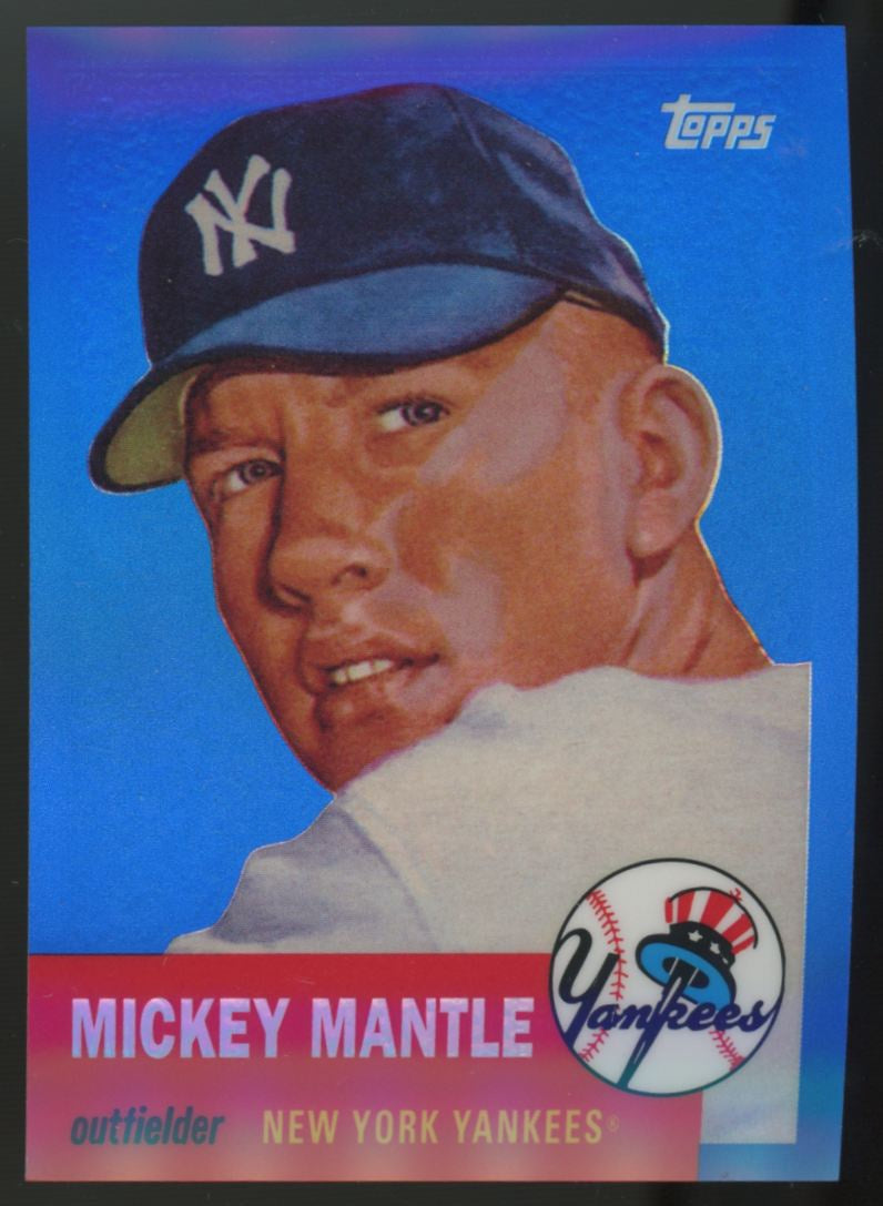 2008 Topps Mickey Mantle Reprint Blue Refractor #MMR-53 "I"