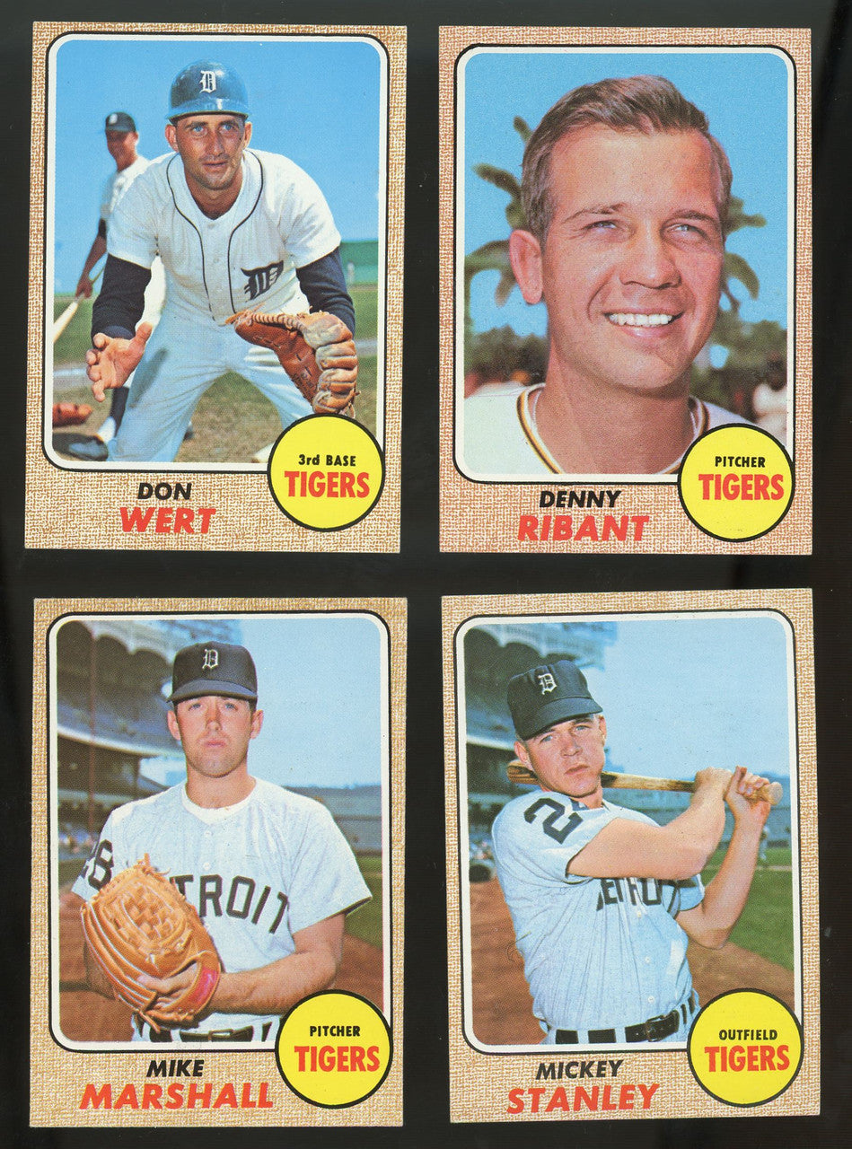 1968 Topps Detroit Tigers Team Set (20) Kaline McLain EX/MT-NM