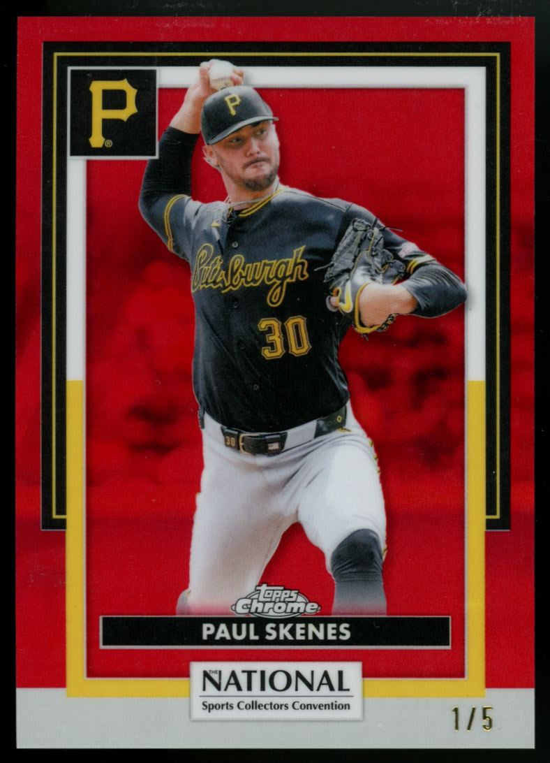 2026 Topps Chrome Paul Skenes The National Red Refractor /5 #MLB-15