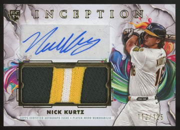 2025 Topps Inception Nick Kurtz RC Patch Auto RPA /125 #IAPC-NK