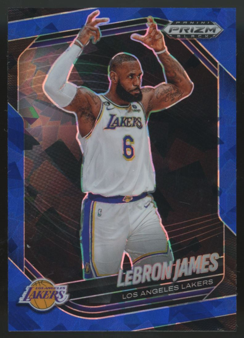 2024-25 Panini Prizm Black LeBron James Blue Ice /125 #52