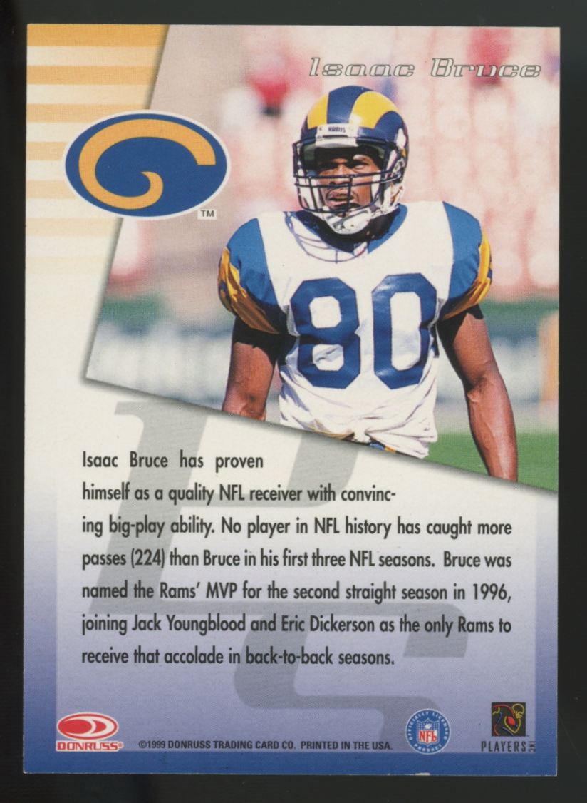 1999 Donruss Authentic Signature Isaac Bruce Private Signings Auto