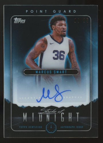 2023-24 Topps Midnight Marcus Smart Moonrise Stroke Of Midnight Auto /25 #SMA-MS