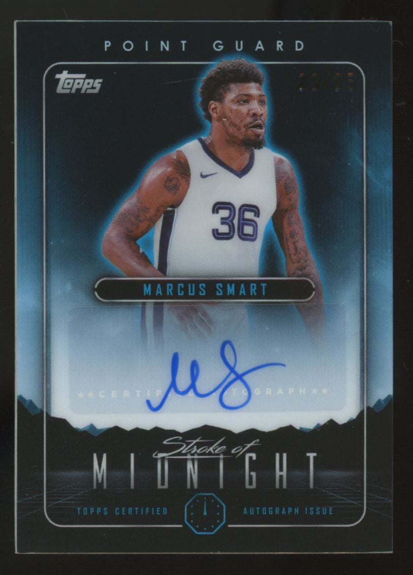2023-24 Topps Midnight Marcus Smart Moonrise Stroke Of Midnight Auto /25 #SMA-MS