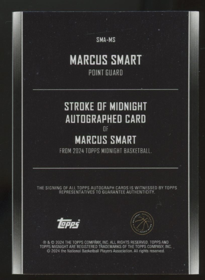 2023-24 Topps Midnight Marcus Smart Moonrise Stroke Of Midnight Auto /25 #SMA-MS