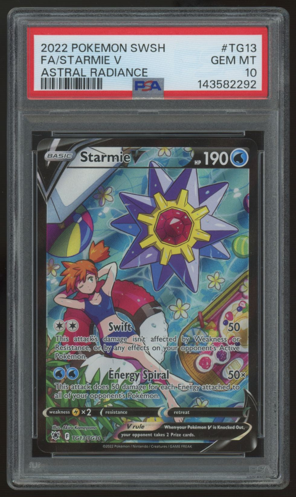 2022 Pokemon Starmie V Astral Radiance Full Art #TG13 PSA 10 (D)