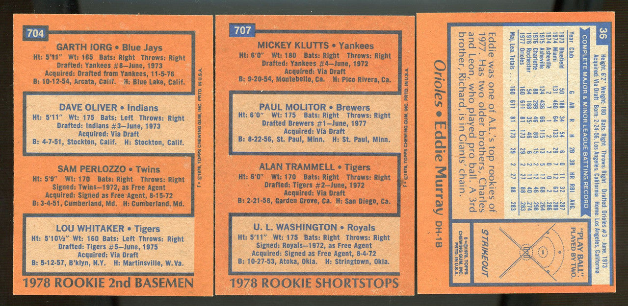 1978 Topps Baseball Complete Set (726) NM Murray RC