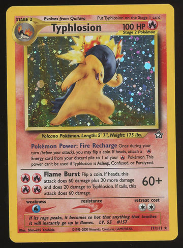 Pokemon TCG Typhlosion 2000 NEO GENESIS - #17/111 - Near Mint Condition