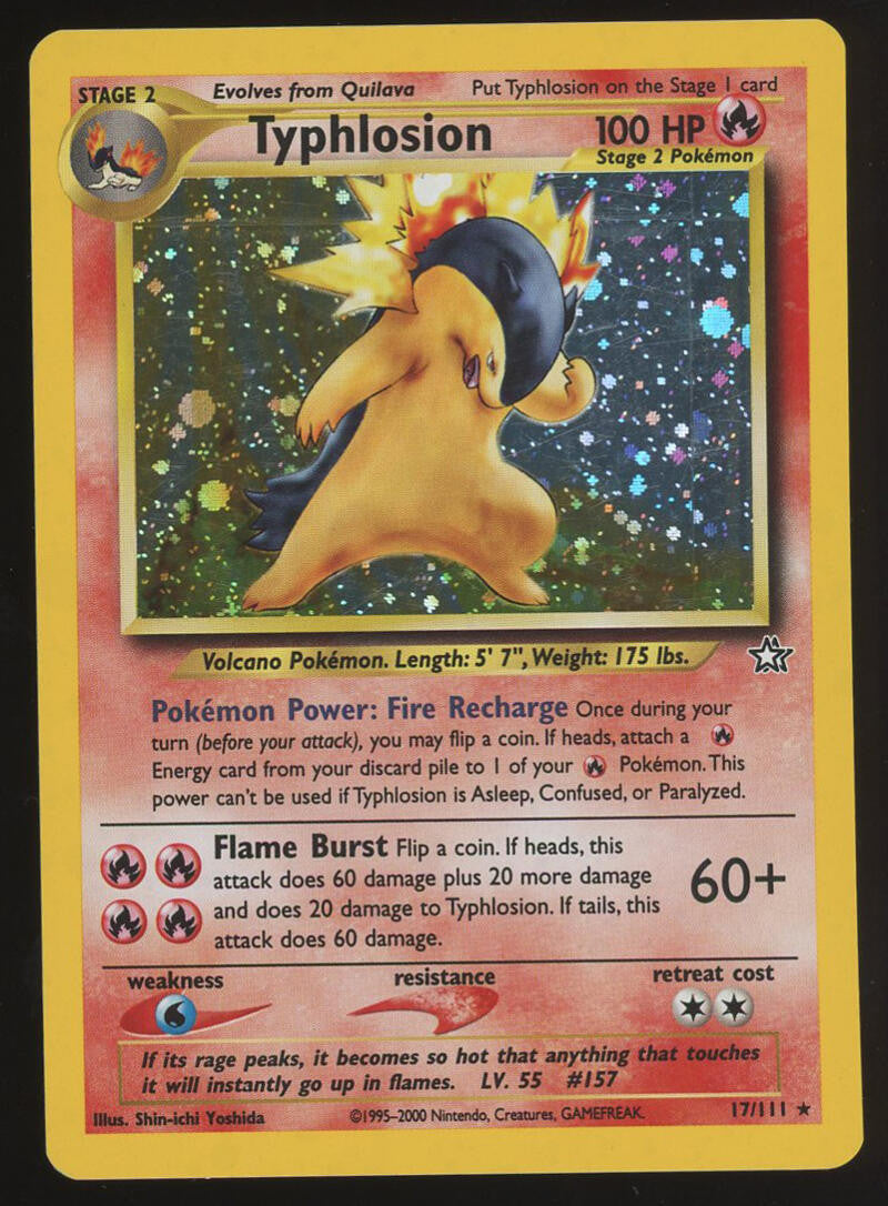 Pokemon TCG Typhlosion 2000 NEO GENESIS - #17/111 - Near Mint Condition