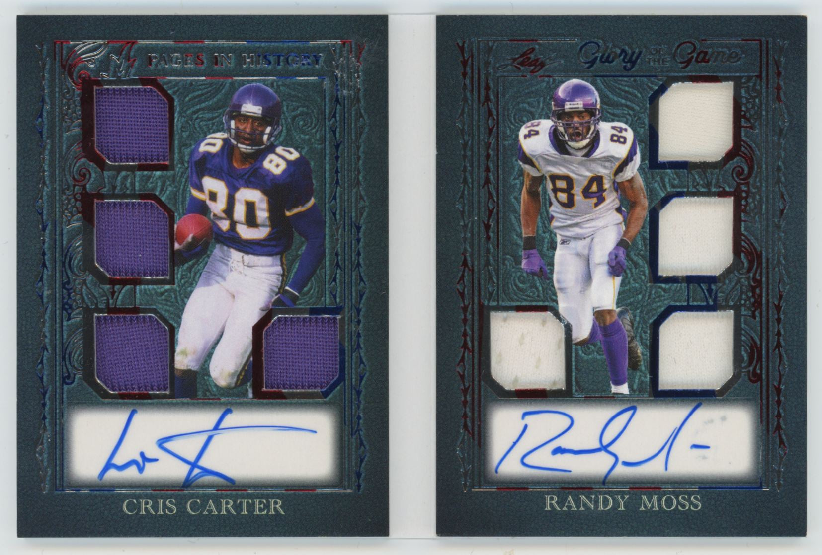 2025 Leaf Glory Of The Game Carter/Moss Pages in History Octo Patch Dual Auto /4