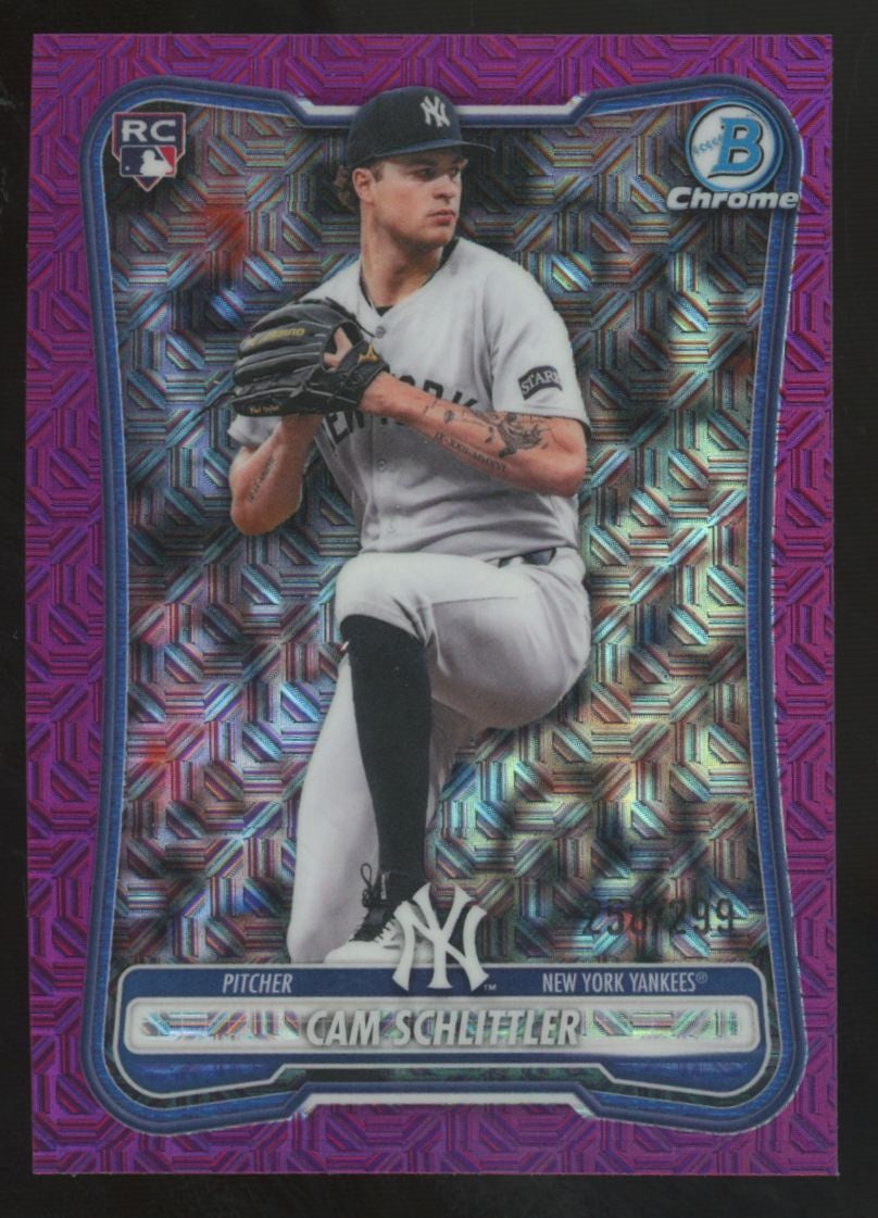 2026 Bowman Chrome Mega Cam Schlittler RC Purple Mojo /299 #29