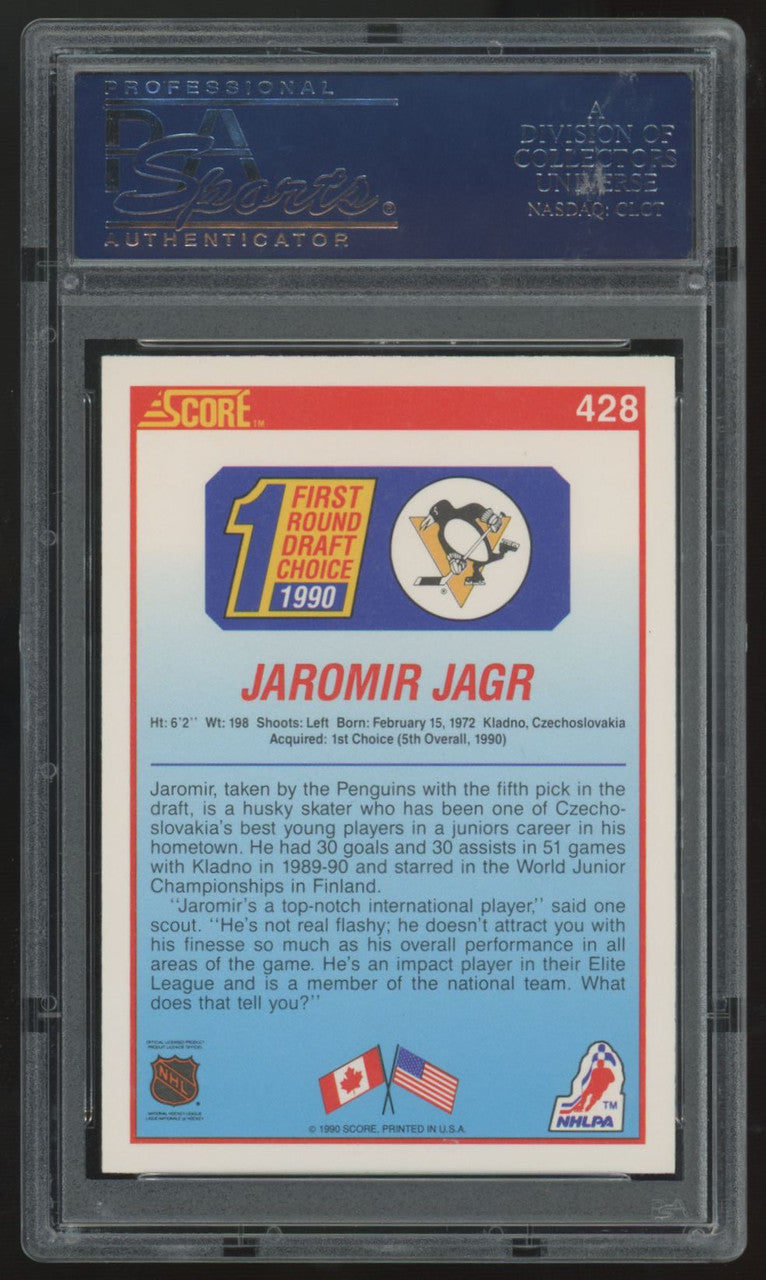1990-91 Score Jaromir Jagr RC #428 PSA 10